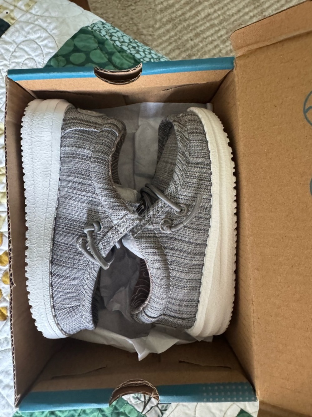 Hey Dude Wally Toddler Shoes – Blend Linen Stone (Size K5) – Worn Once